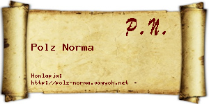 Polz Norma névjegykártya
